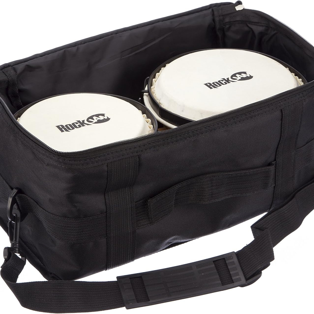 RockJam 7" & 8" Wooden Bongo Set with Padded Bag