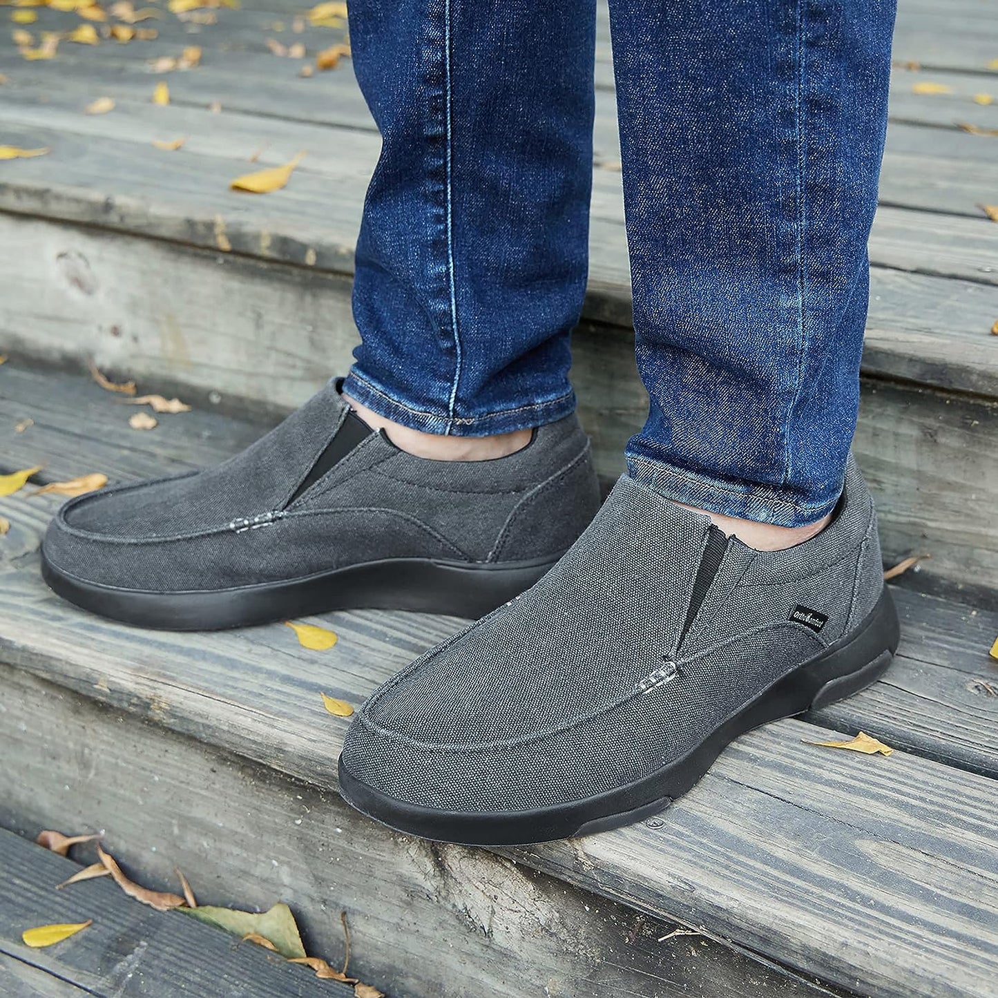 Men's Arch Support Slip-On Loafers for Plantar Fasciitis Comfort