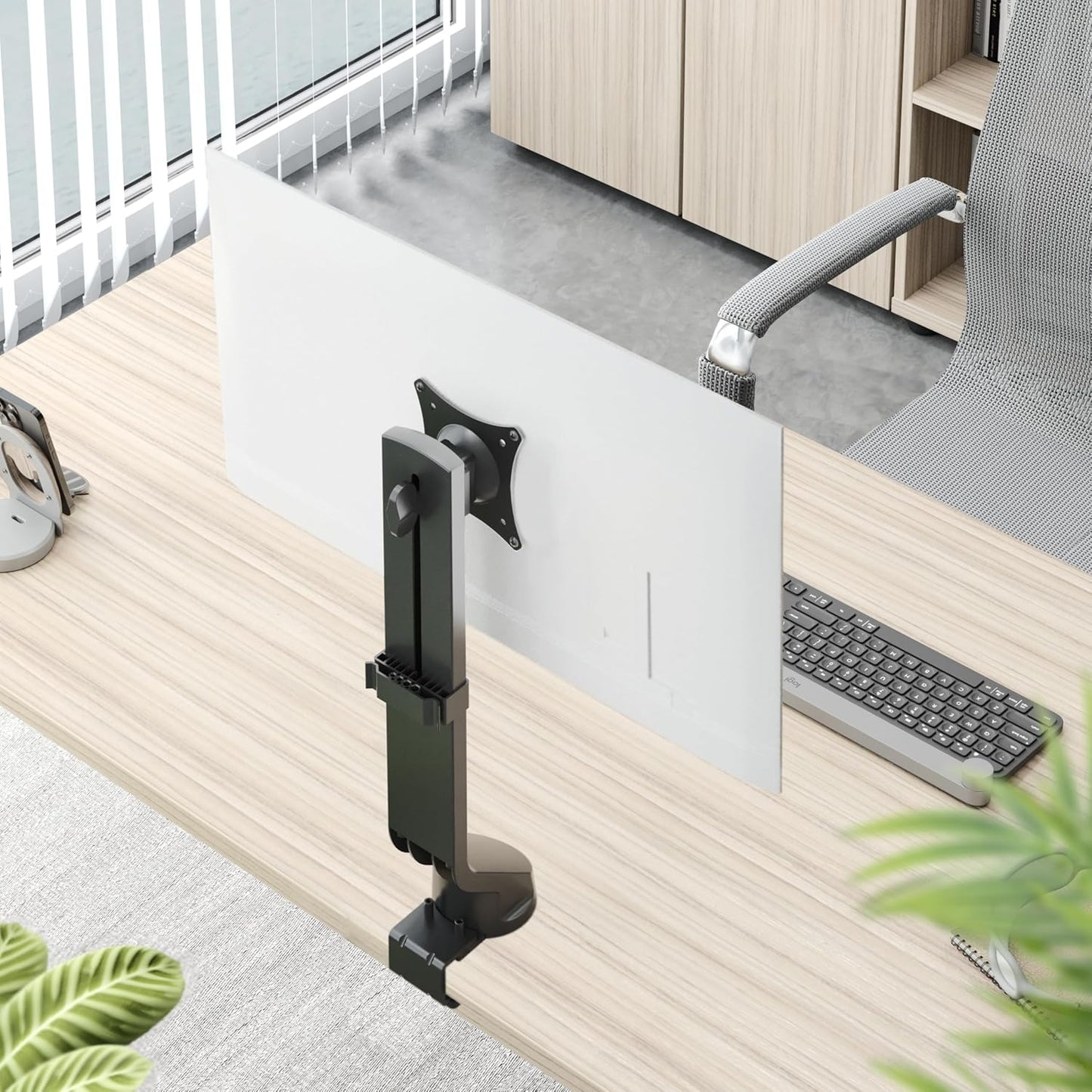 RICOO TS2011 Black Desk Mount for 17-27 Inch Monitors