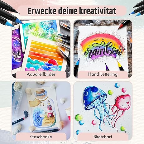 Belmique Brush Pens Set of 26 drawings