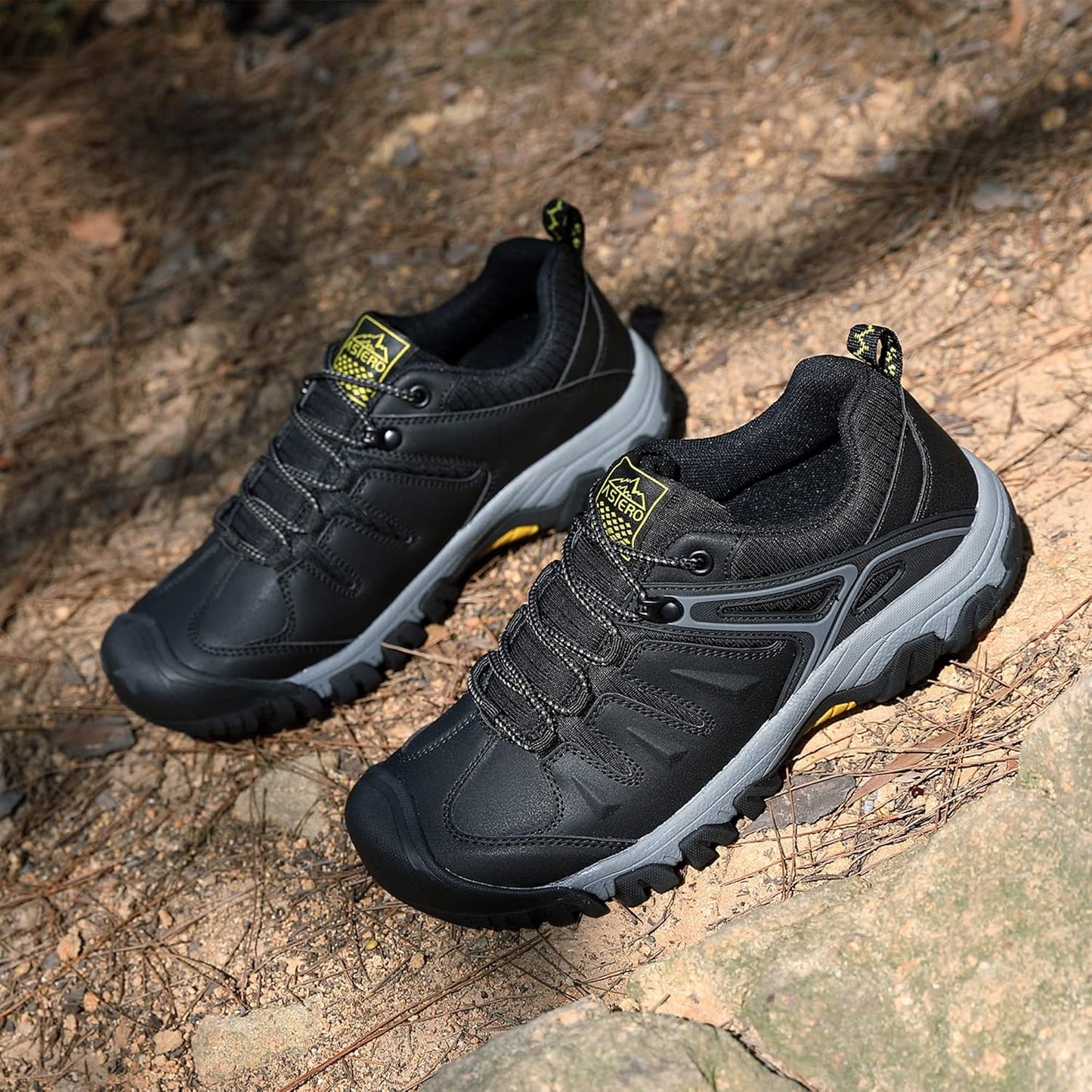 ASTERO Men's Waterproof Hiking Shoes with Anti‑Slip Rubber Sole