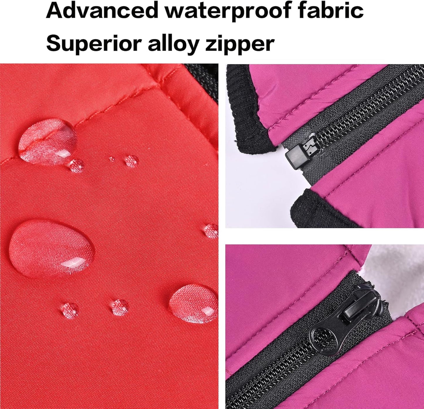 Dog Jacket with Harness, Waterproof Winter Coat for Small Breeds