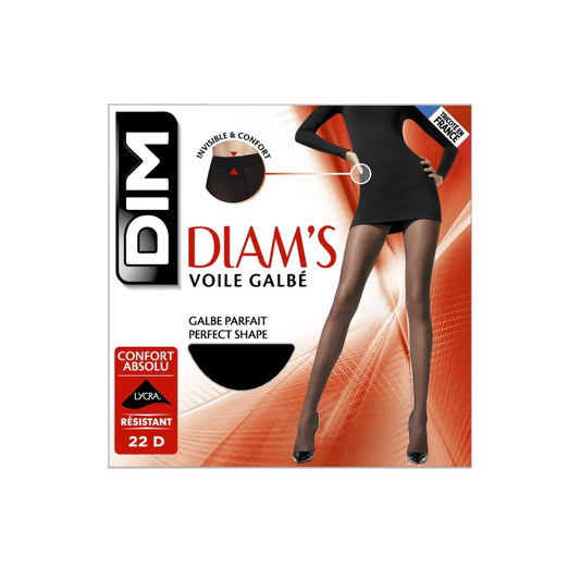 Dim Paris Black Sheer Shaping Voile Galbe Tights for Women - Gomix Brands Outlet