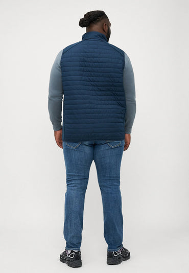 Jack & Jones Men's JJEMULTI Quilted Bodywarmer Vest, High Collar, Navy Blazer - Gomix Brands Outlet