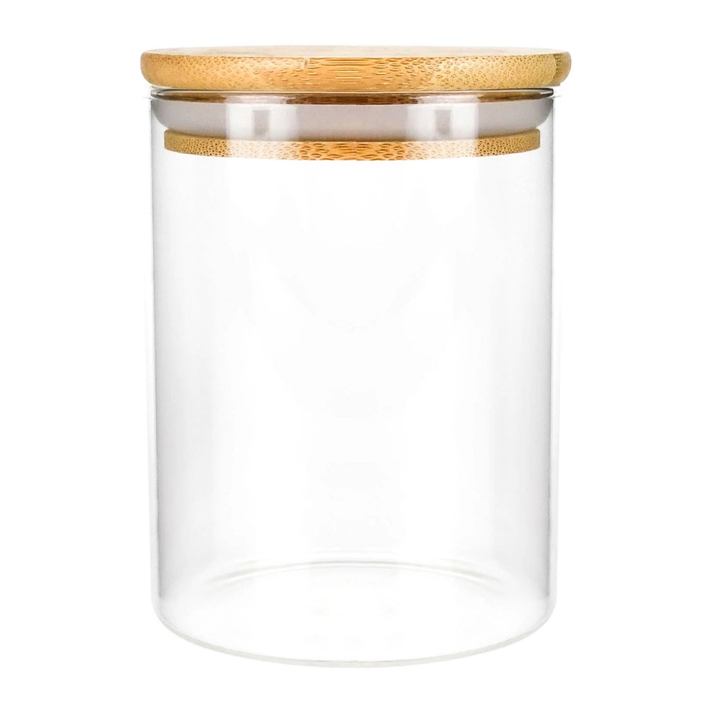Glass Jar with Bamboo Lid 12 cm