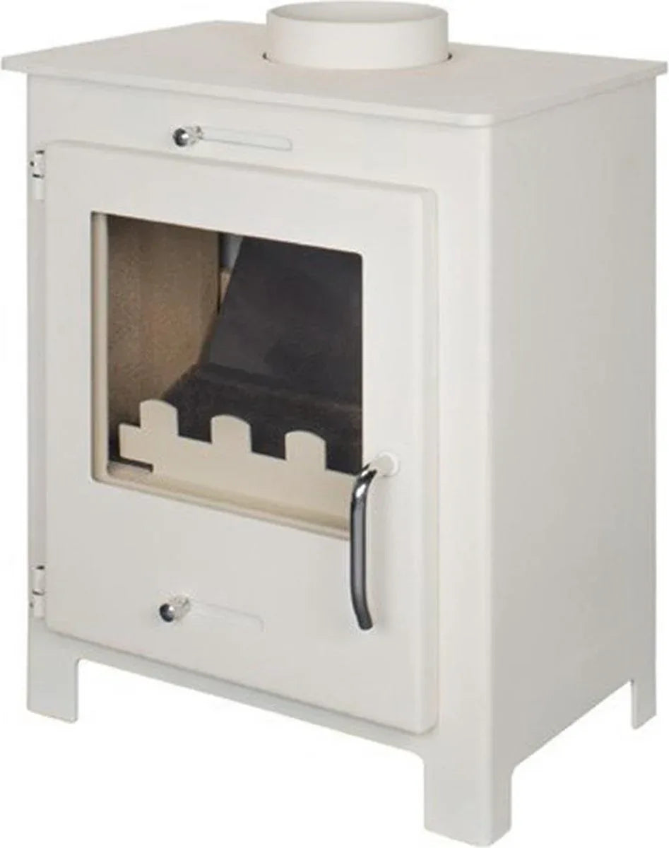 Livin Flame Houtkachel Boo Double-Wall Ivory White Wood Stove - Gomix Brands Outlet