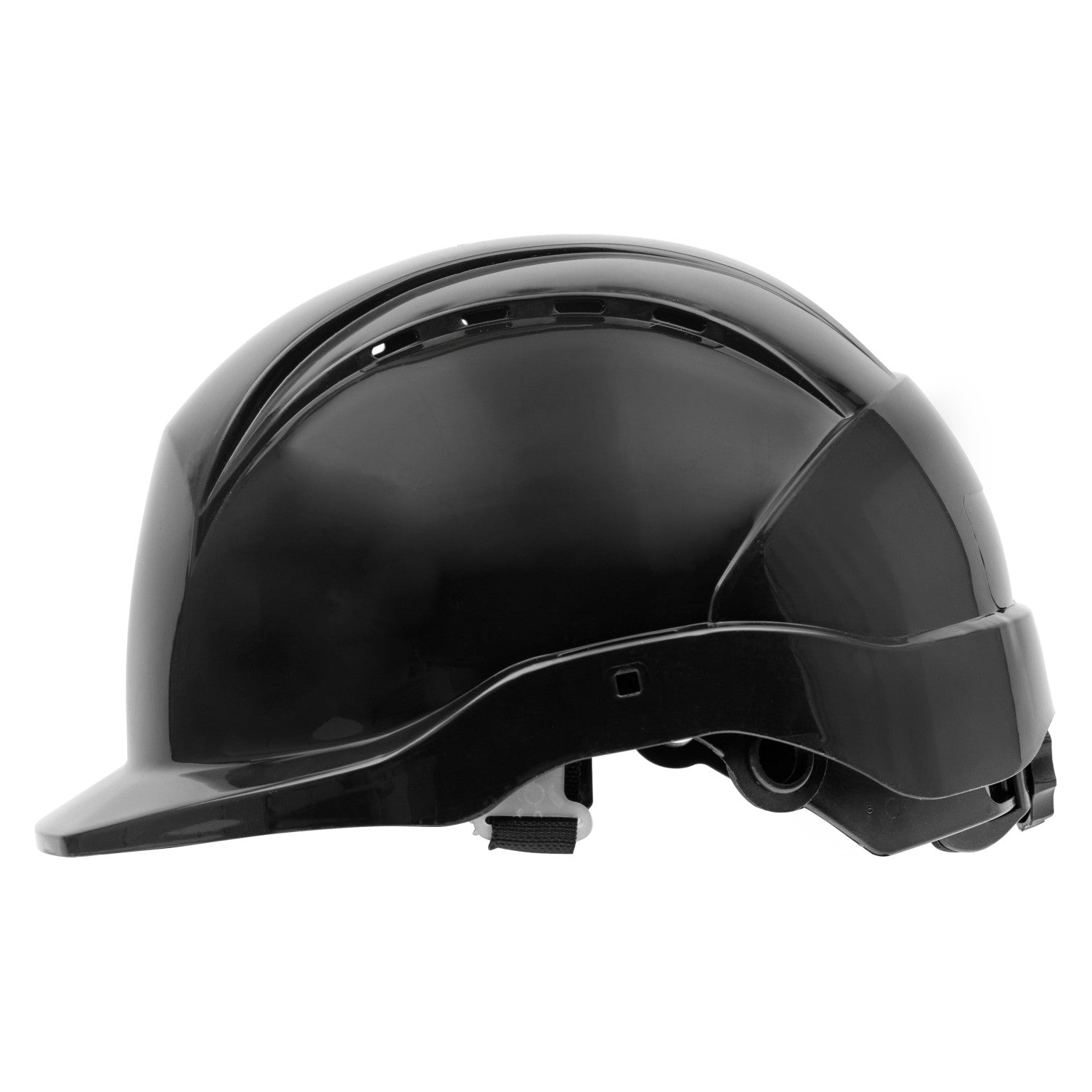 NITRAS 9500 Black Industrial Safety Helmet: Ventilated, Adjustable, Comfortable Head Protection