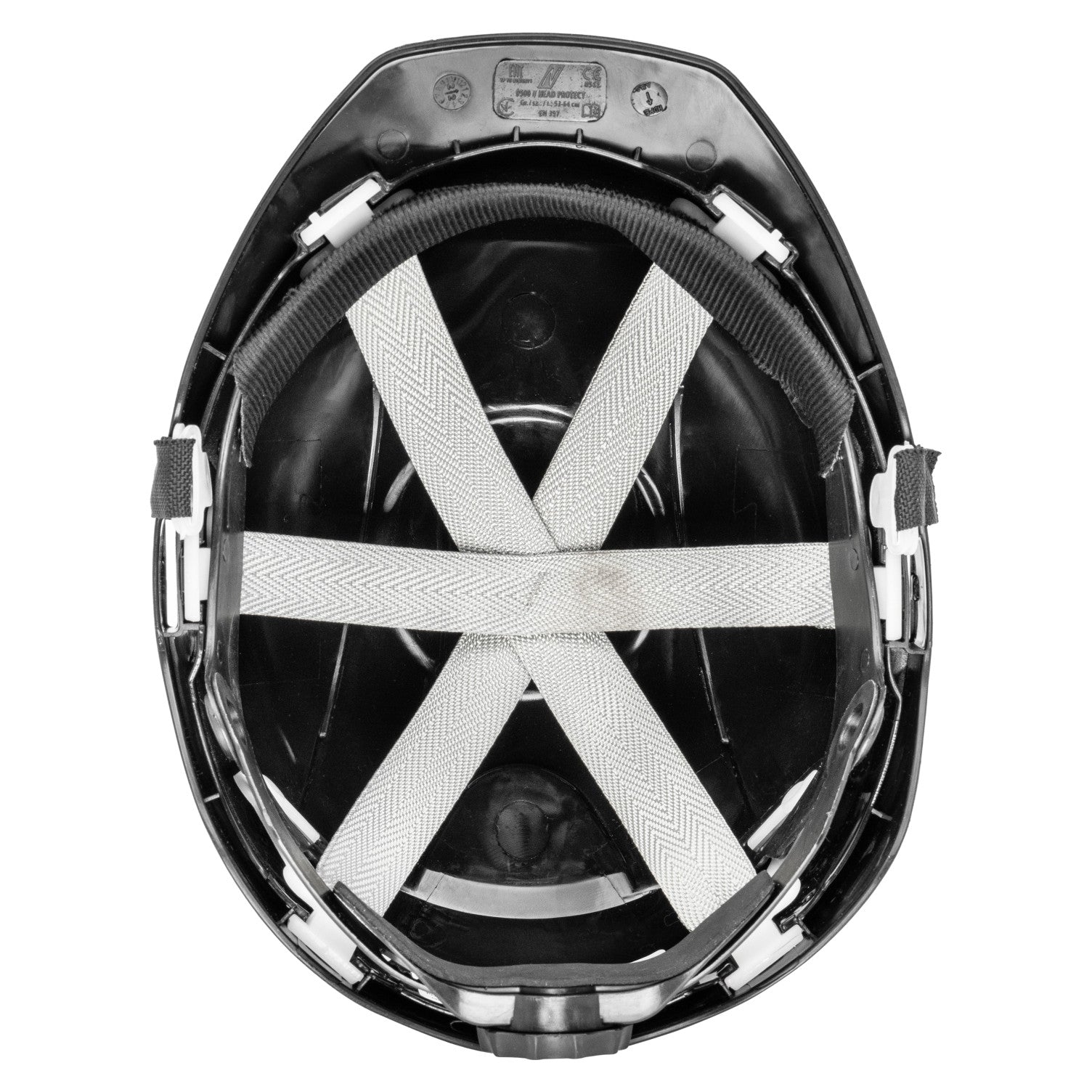 NITRAS 9500 Black Industrial Safety Helmet: Ventilated, Adjustable, Comfortable Head Protection