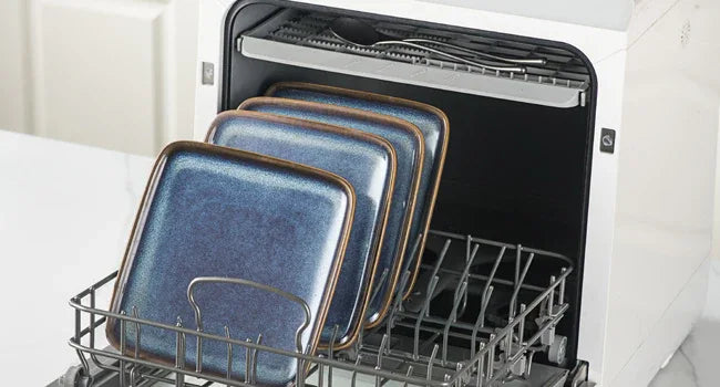 UNICASA 20 cm 3 pcs set Square Stoneware Plates Set, Reactive Glaze, Dishwasher Microwave Safe - Gomix Brands Outlet