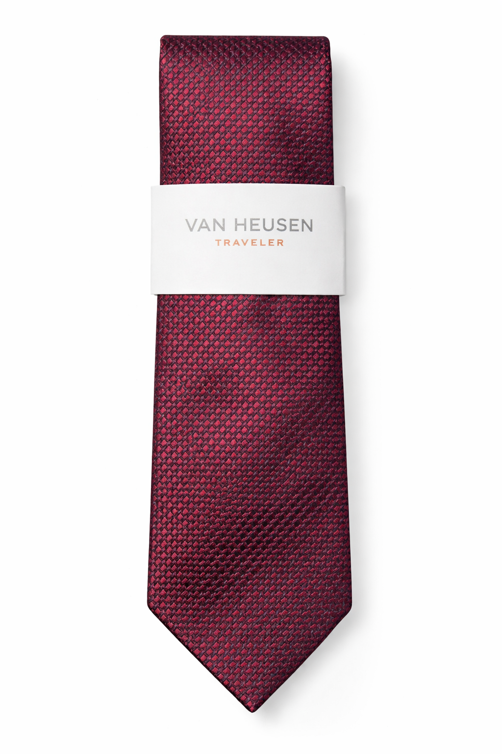 Van Heusen Burgundy Textured Business Casual Tie