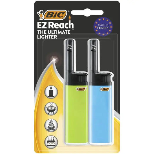 Bic Ez Reach Ultimate Lighters Pack 2 Pieces