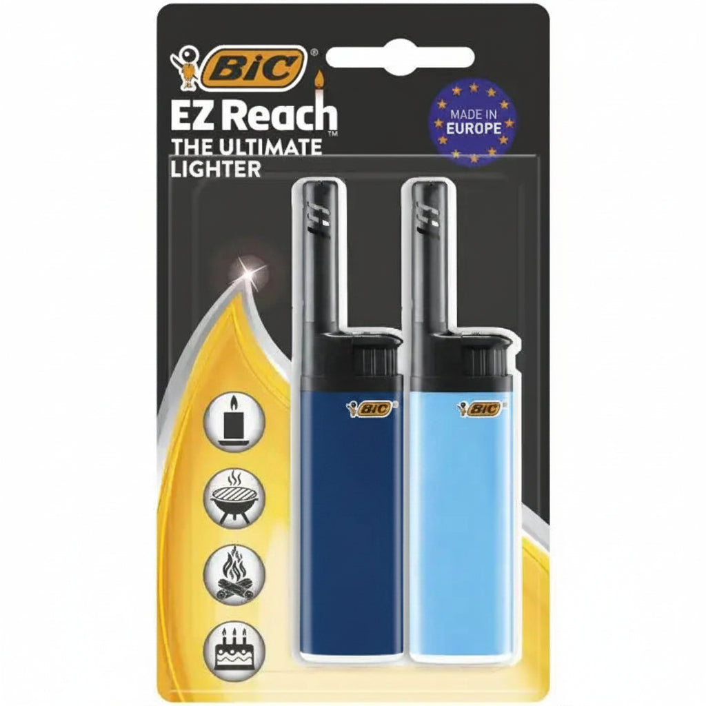 Bic Ez Reach Ultimate Lighters Pack 2 Pieces