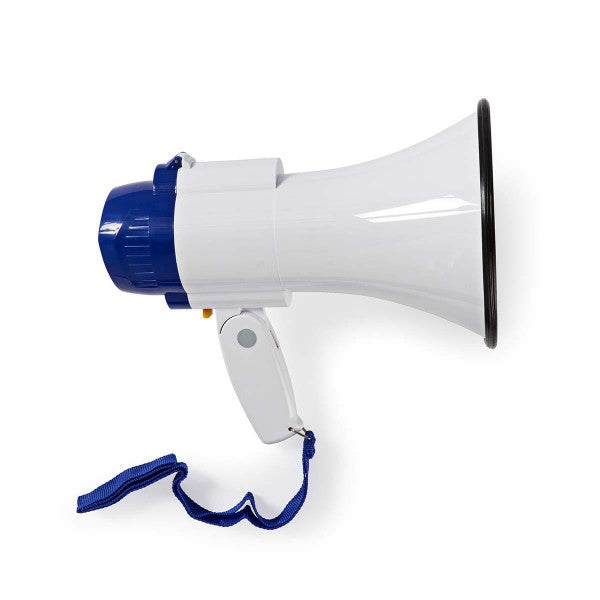 Nedis Portable Megaphone with Siren, 10W Output, 820-Foot Range, Recording