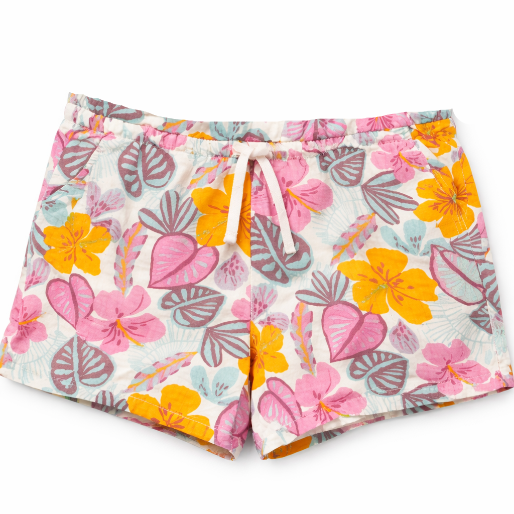 Cat & Jack Girls Tropical Drawstring Shorts