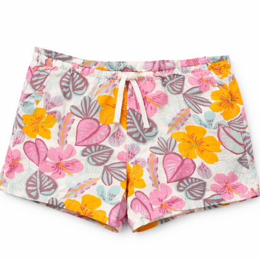 Cat & Jack Girls Tropical Drawstring Shorts