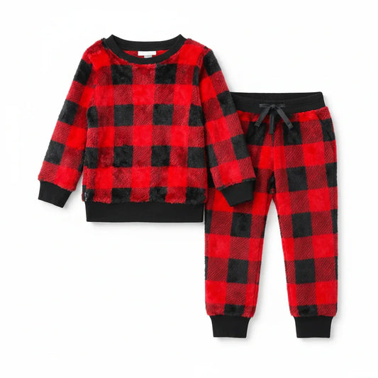 Cat & Jack Kids’ Cozy Buffalo Plaid Pajama Set - Gomix Brands Outlet