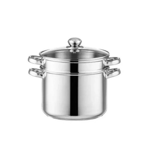 Style'n Cook 7-Liter Stainless Steel Spaghetti Pot with Glass Lid, 24 cm - Gomix Brands Outlet