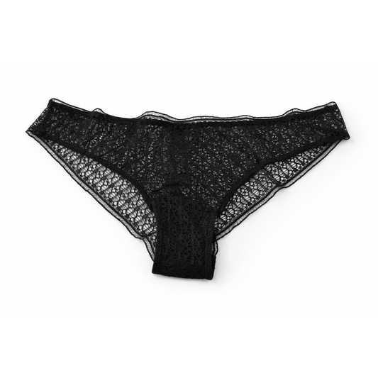 H&M Women's Lacy Brazilian Panties Underwear- 2 pack black