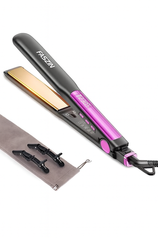 Faszin Titanium 2-in-1 Hair Straightener & Curler with Fast Heat