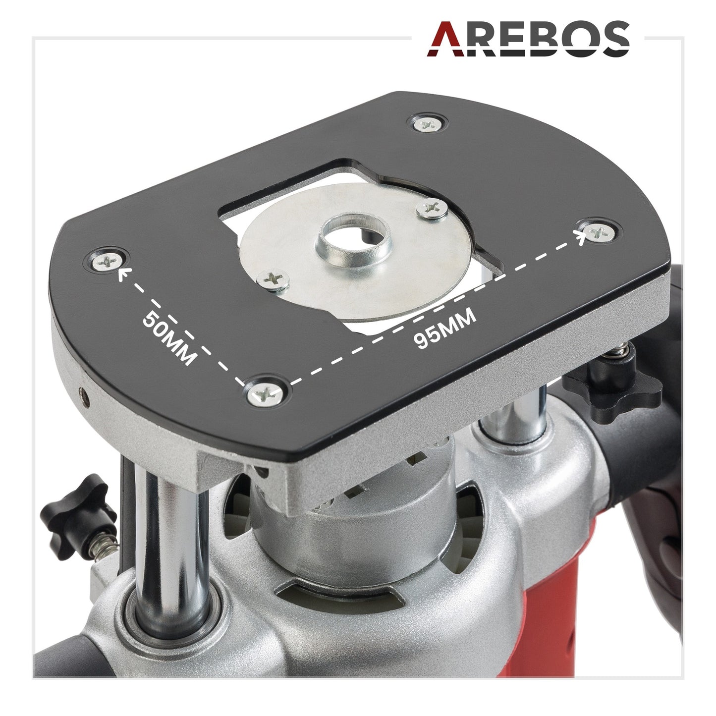 AREBOS 1200W Electric Router with 12 Cutters and Carrying Case