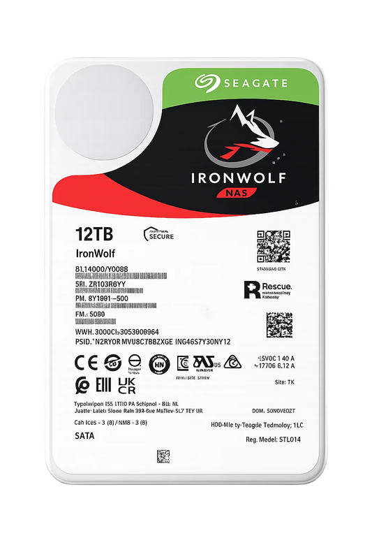 Seagate IronWolf 12TB NAS SATA III 3.5" Drive – 24/7 Performance