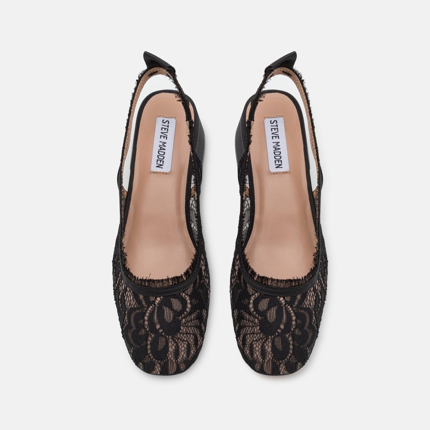Steve Madden SMITTEN-L Black Lace Classic Heels - Elegant Pointed Toe Pump