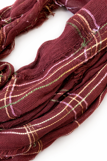 Mixit Burgundy Plaid Infinity Scarf Versatile Multi-Way Wrap Shawl Scarf