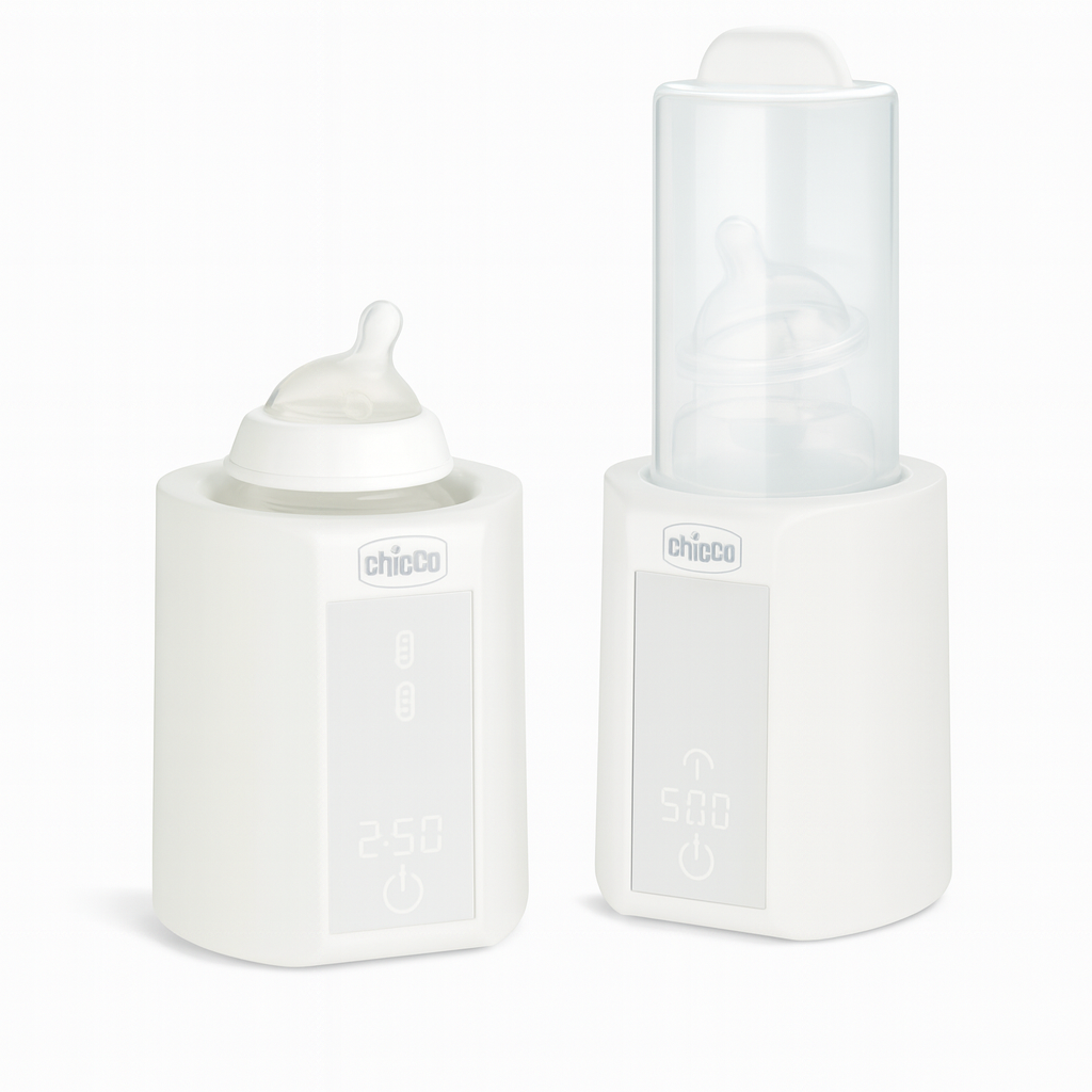 Chicco Fast Baby Bottle Warmer & Sterilizer: 3-Min Heating, 99.9% Germ Kill