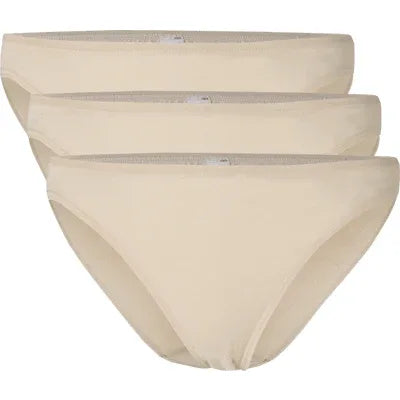 Schiesser Women's Rio Slip 3-Pack Beige Cotton Elastane Everyday Underwear - Gomix Brands Outlet
