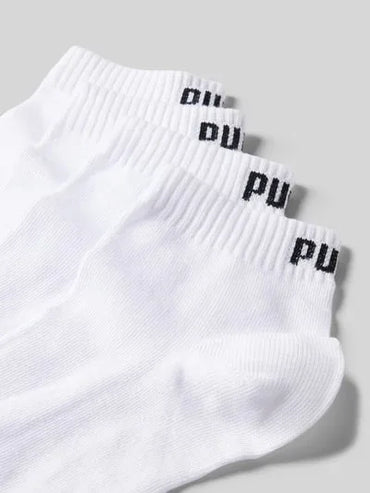 PUMA Men's White Logo 2-Pack Cotton Blend Ankle Socks - Gomix Brands Outlet