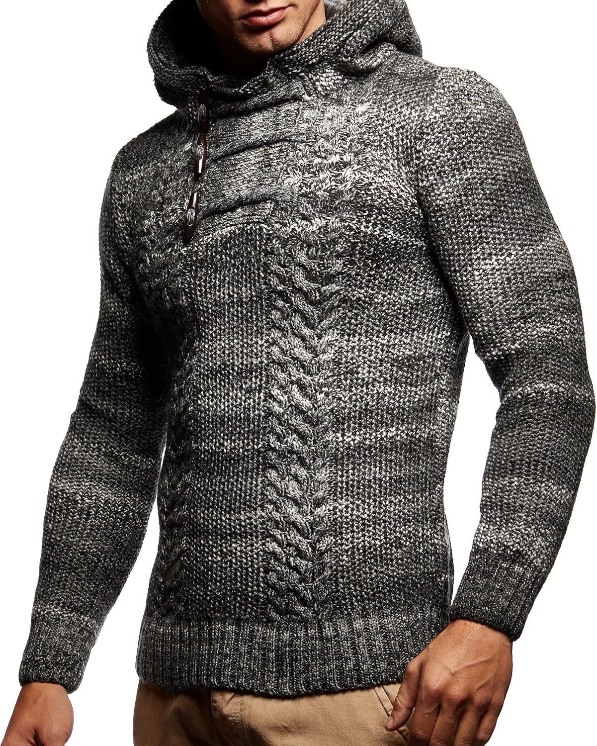 Leif Nelson Men's Hooded Regular Fit Winter Casual Sweater