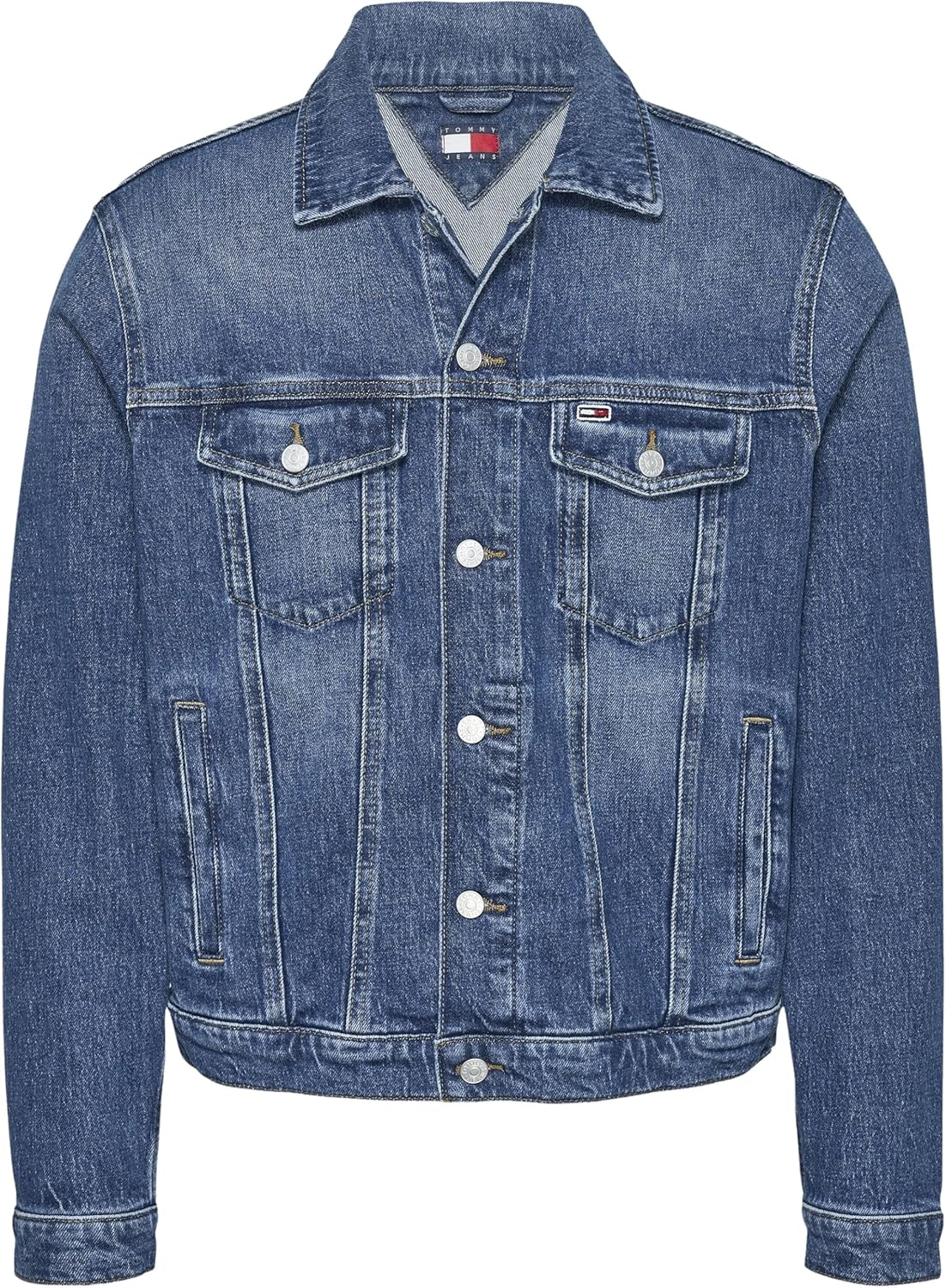 Tommy Jeans Men's Denim Jacket with Chest Pockets