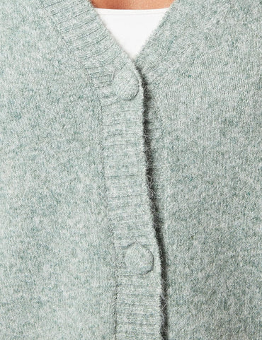 VERO MODA Women's Button-Front Wool-Blend Cardigan – Soft Cozy Fit
