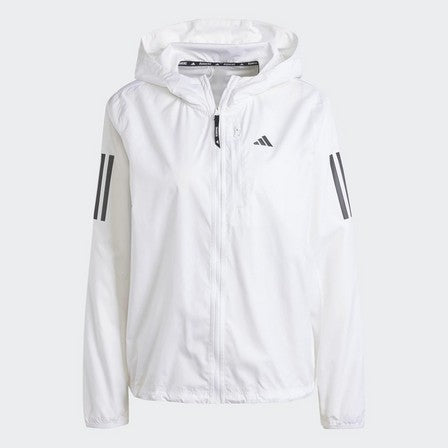 Adidas Women's Own The Run Wind-Resistant Recycled Running Jacket White