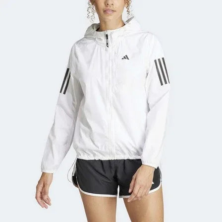 Adidas Women's Own The Run Wind-Resistant Recycled Running Jacket White - Gomix Brands Outlet