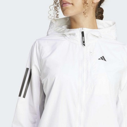 Adidas Women's Own The Run Wind-Resistant Recycled Running Jacket White