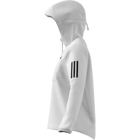 Adidas Women's Own The Run Wind-Resistant Recycled Running Jacket White