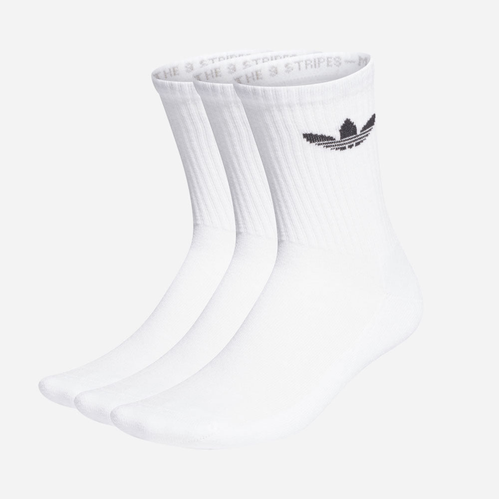 Adidas Skateboarding Unisex Cushioned Crew Socks - 2 Pair Pack White Black