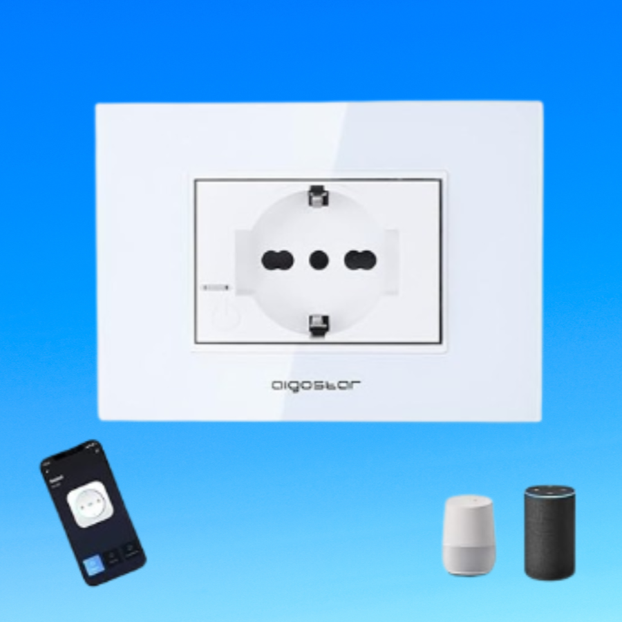 Aigostar Smart Wall Socket P40 Wi-Fi Energy Monitoring Alexa Google Compatible