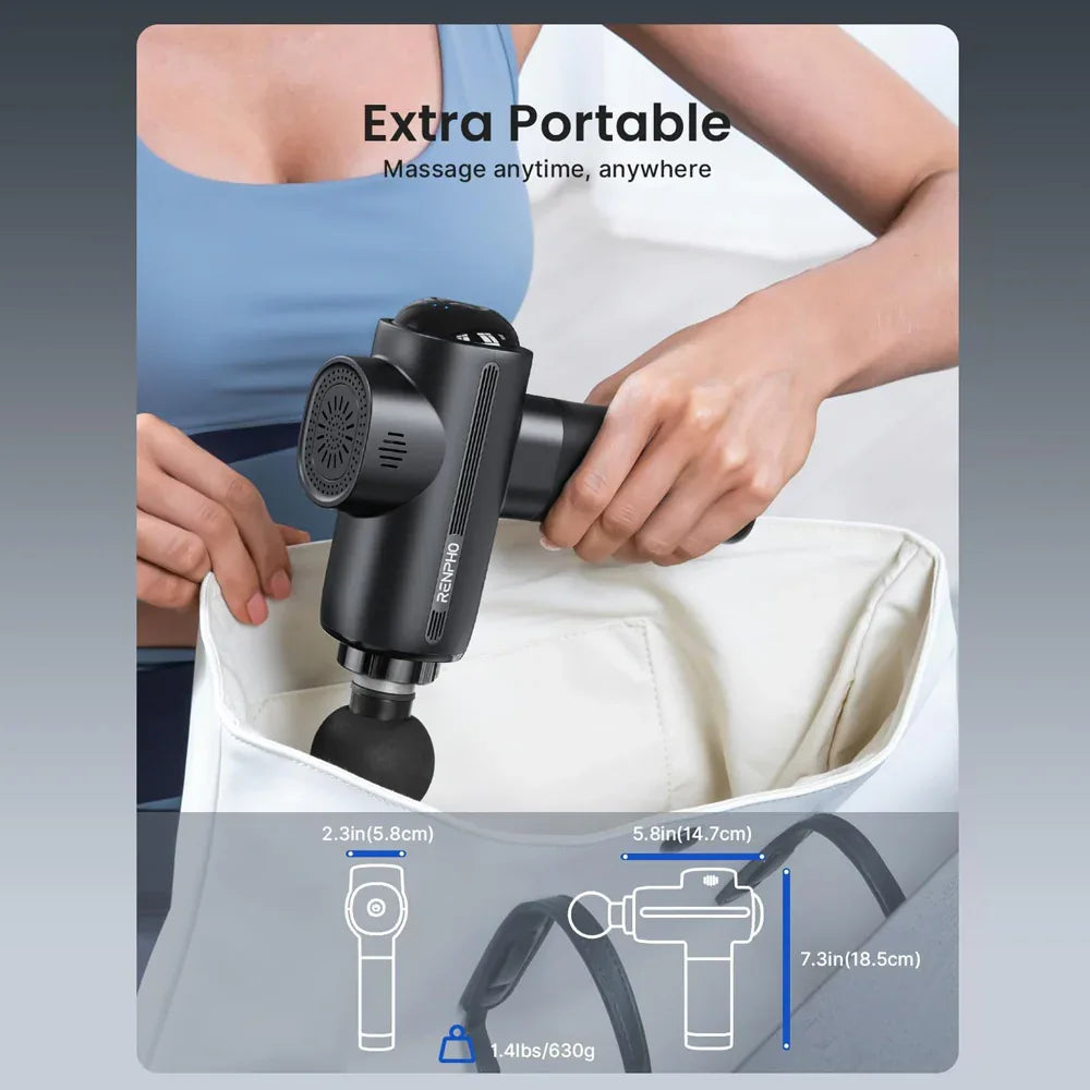RENPHO Powerful Deep Tissue Massage Gun: Hot & Cold Therapy for Athletes - Gomix Brands Outlet