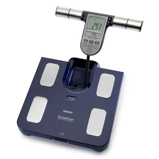 OMRON BF511 Blue Body Composition Monitor Scale for Comprehensive Health Tracking - Gomix Brands Outlet
