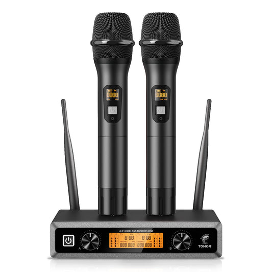 TONOR TW-820 Dual Wireless Microphone – Crystal Clear Sound, 60m Range