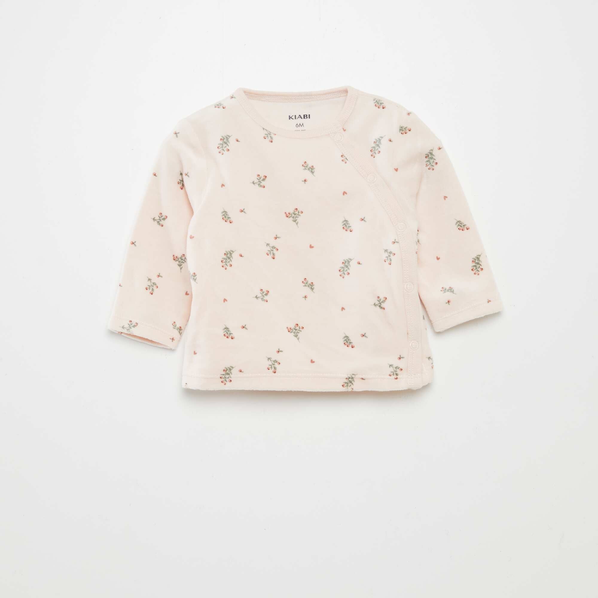 Pink Velvet Baby shirt long sleeves with AO Flow Design - Gomix Brands Outlet