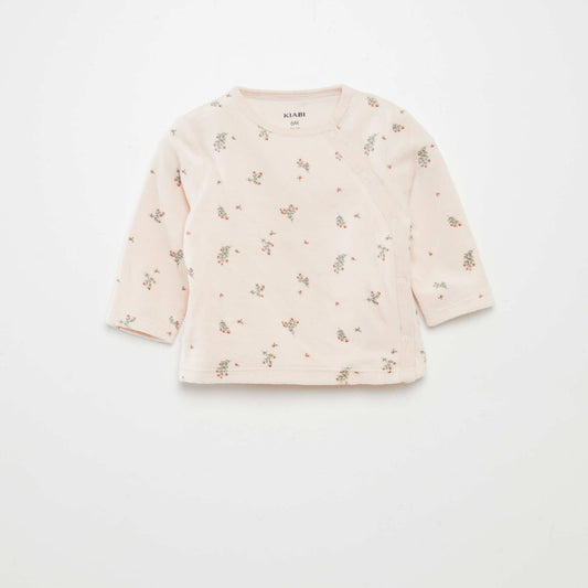 Pink Velvet Baby shirt long sleeves with AO Flow Design - Gomix Brands Outlet