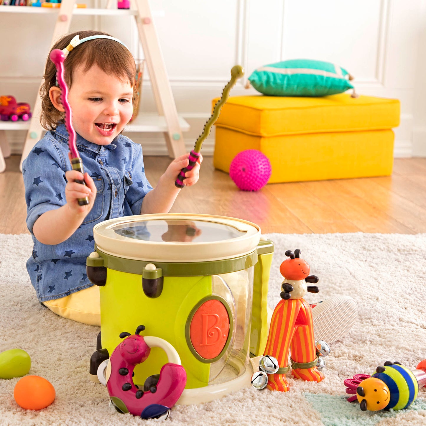 Parum Pum Pum Kids Musical Drum Set with Accessories