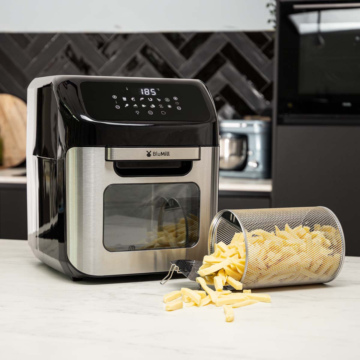 BluMill XXL Airfryer Oven: 12-in-1, 12L Capacity, Digital Touchscreen Control