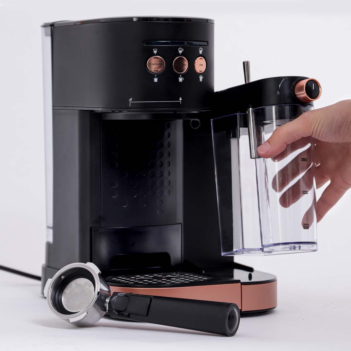 BluMill Coffee Machine: Espresso, Cappuccino, Latte Maker with Milk Frother