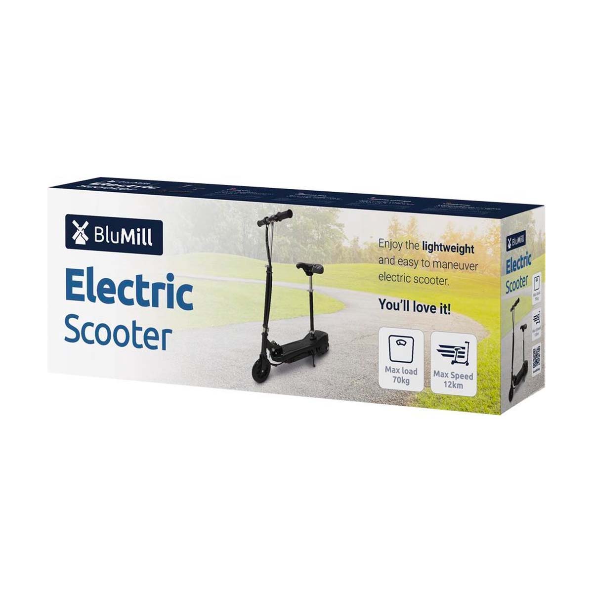 BluMill Kids Electric Scooter with Seat: Safe, Foldable, 7.5 MPH Top Speed