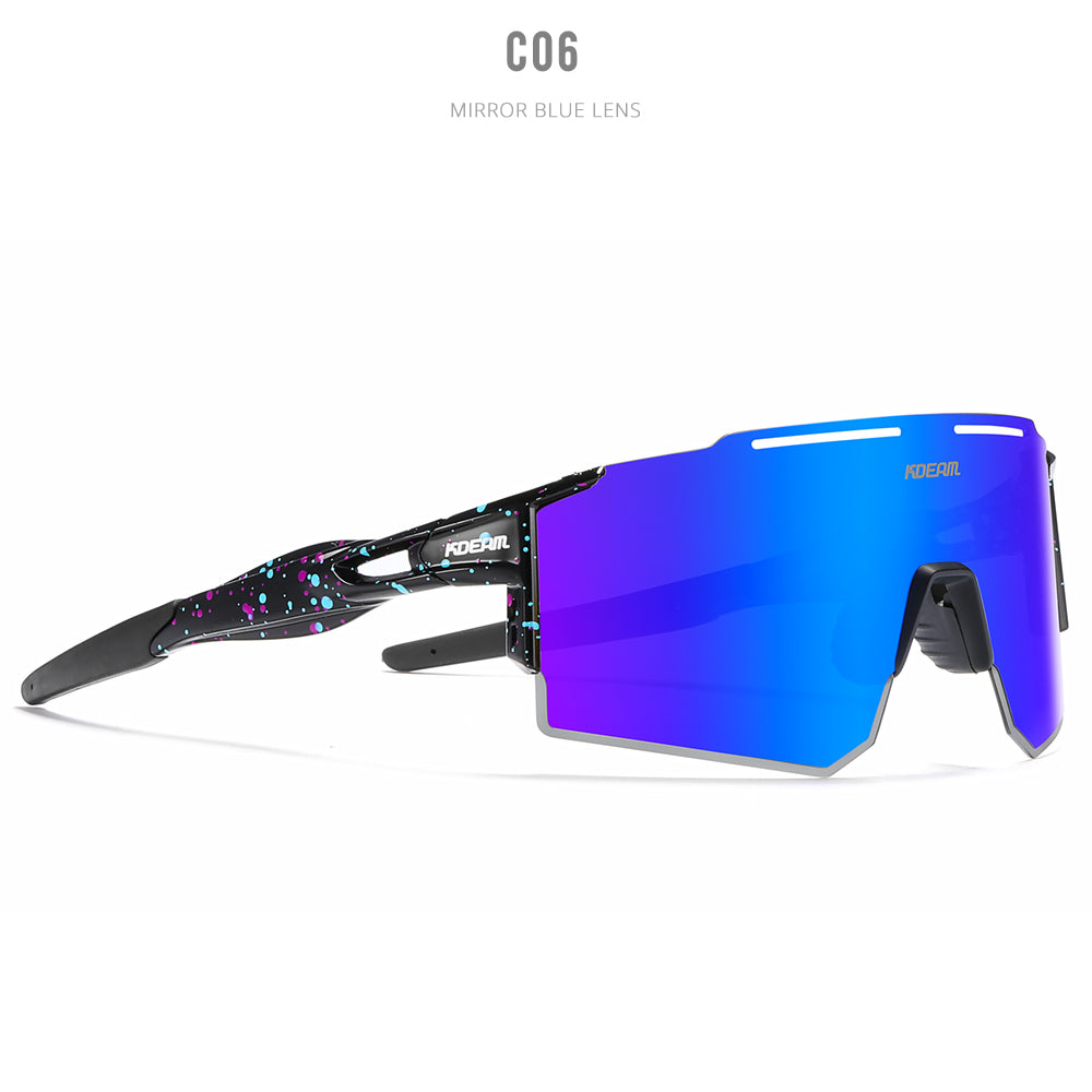 KDEAM KD0803 16-Color Men's Rimless Polarized UV400 Cycling Sunglasses
