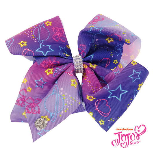 Jojo Siwa Large Signature Star Planet Hair Bow with Clip